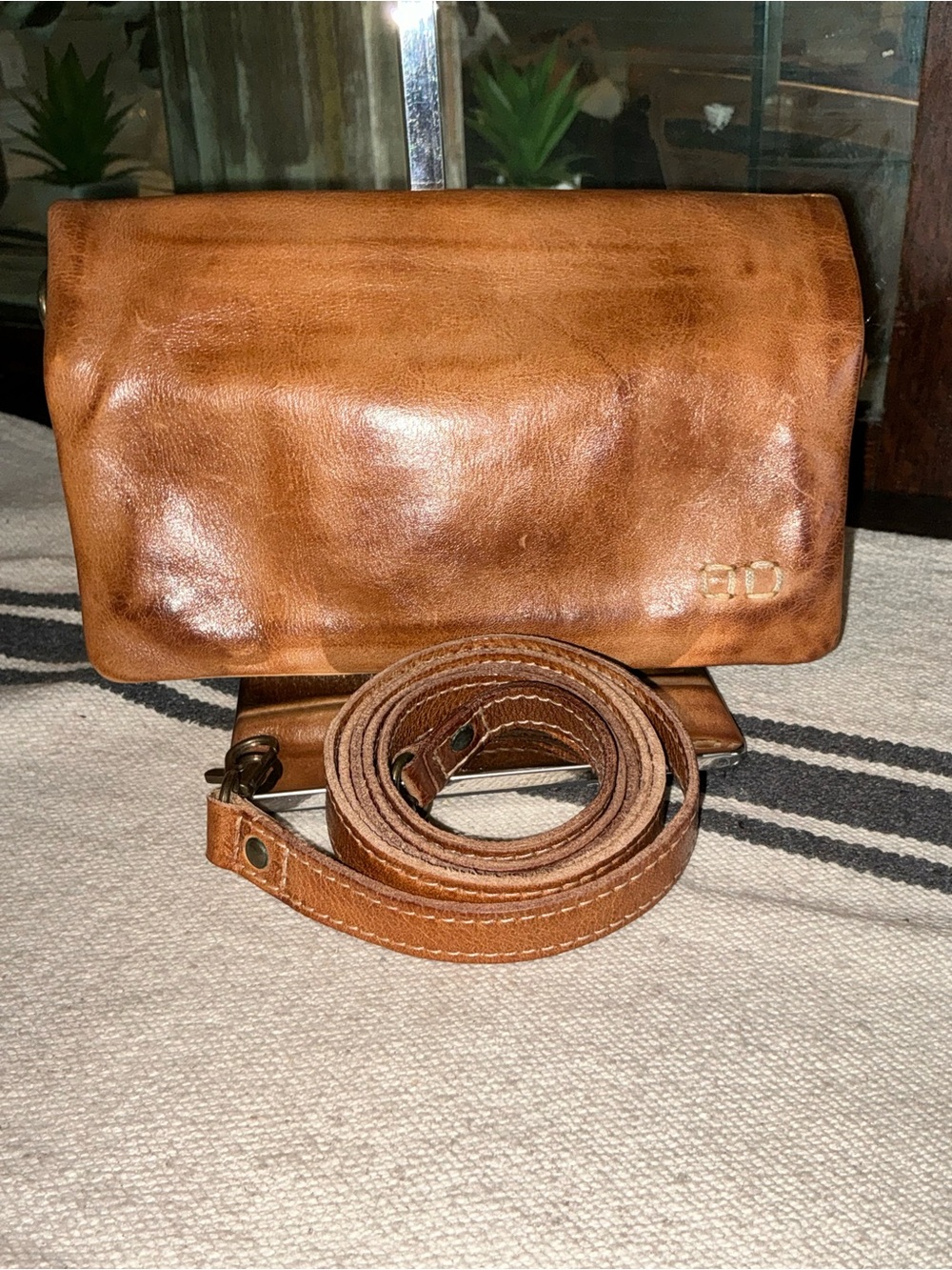 Bed Stu Leather Cadence 3 in 1 Wallet Crossbody Clutch Bag Tan Rustic MSRP $179